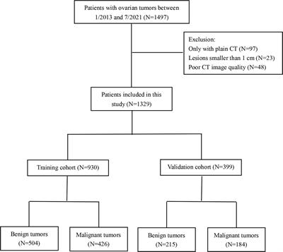 Machine-learning-based <mark class="highlighted">contrast-enhanced computed tomography</mark> radiomic analysis for categorization of ovarian tumors